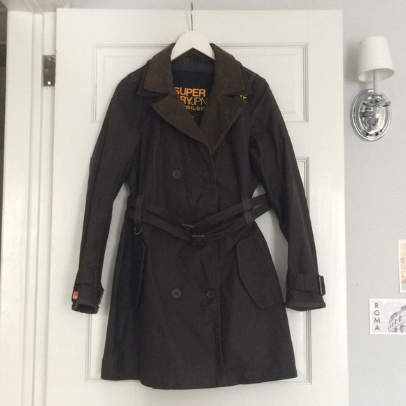 Superdry Jackets & Blazers - SUPERDRY / Safari Wax MAC Jacket in Brown
